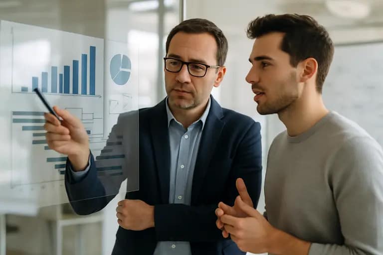 Federal technology planning documents beside a data center operations dashboard